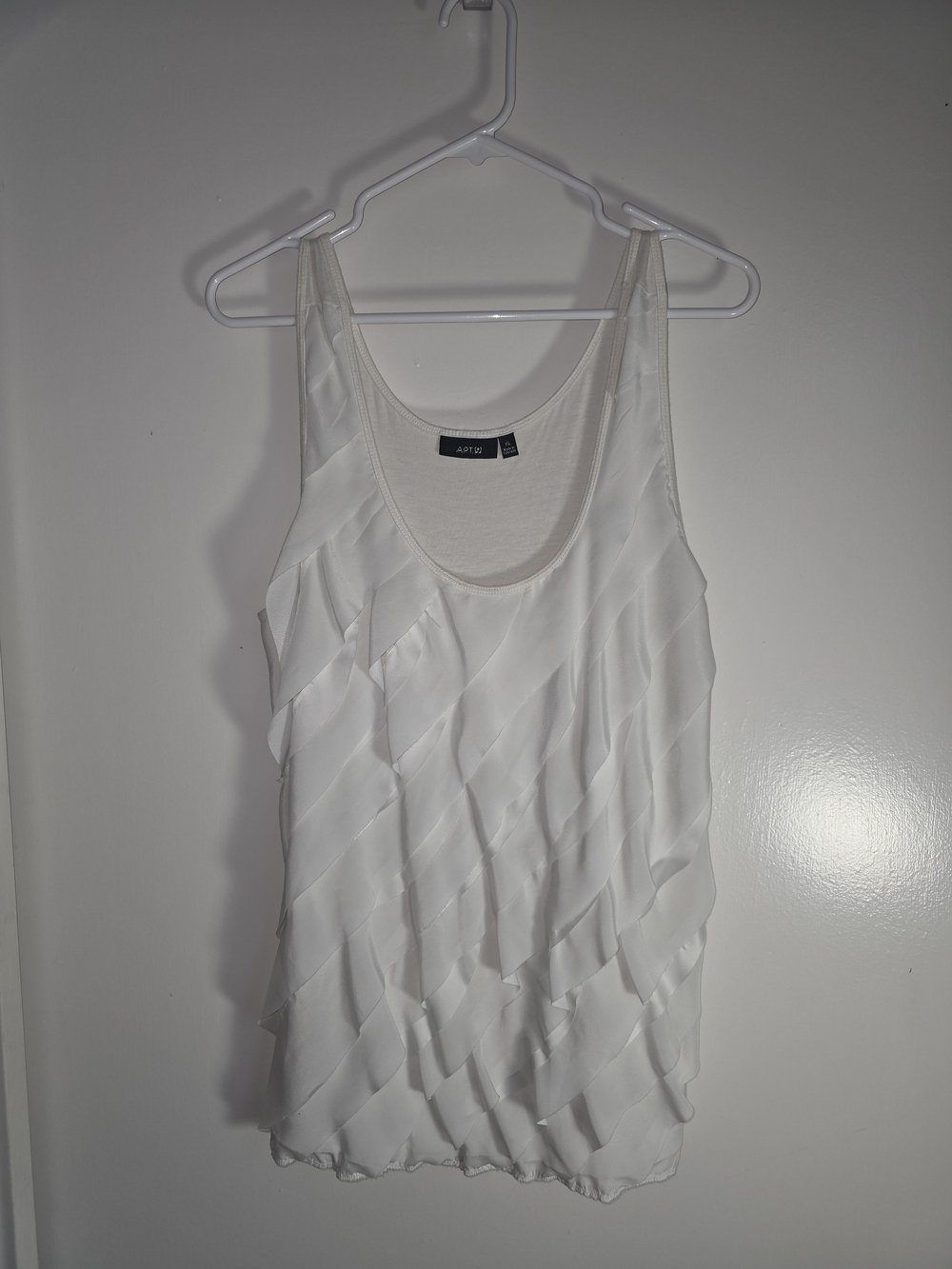 Apt. 9 White Layered Ruffle Camisole